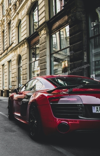 Red Vehicle on the Road